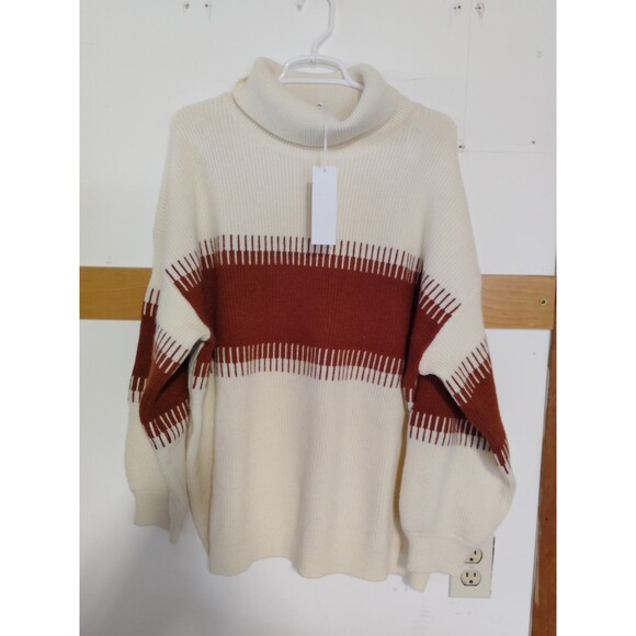 Gilli women's chunky knit sweater mock neck southwestern Colorblock 1x - Picture 3 of 7